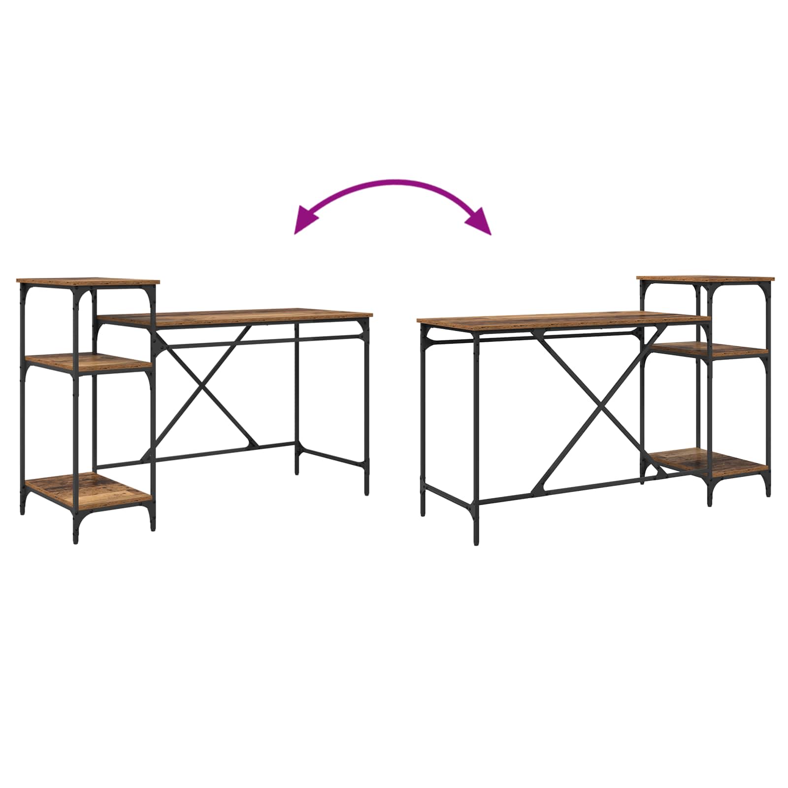 Γραφείο Παλιό Ξύλο 135 x 50 x 90 cm Επεξεργασμένο ξύλο - Pakobazaar