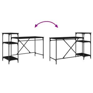 Γραφείο Μαύρη Οξυά 135 x 50 x 90 cm Επεξεργασμένο ξύλο - Pakobazaar