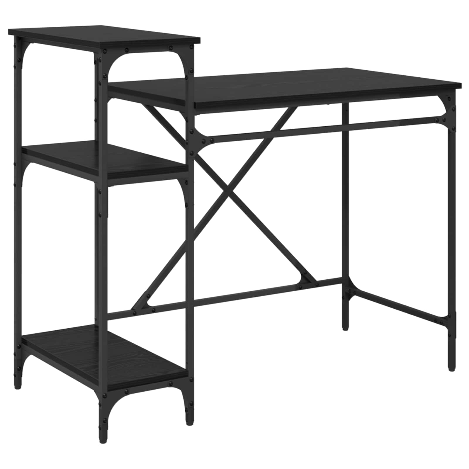 Γραφείο Μαύρη Οξυά 105 x 50 x 90 cm Επεξεργασμένο ξύλο - Pakobazaar