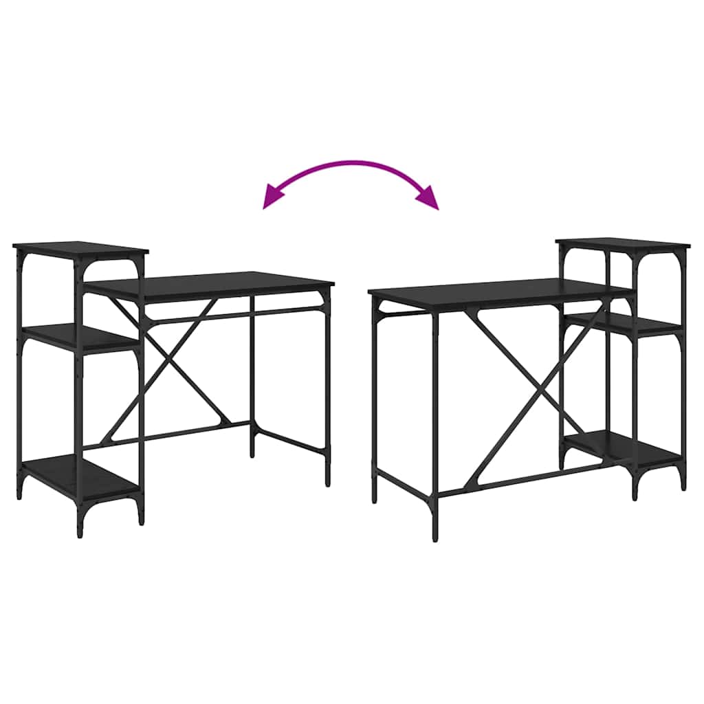 Γραφείο Μαύρη Οξυά 105 x 50 x 90 cm Επεξεργασμένο ξύλο - Pakobazaar