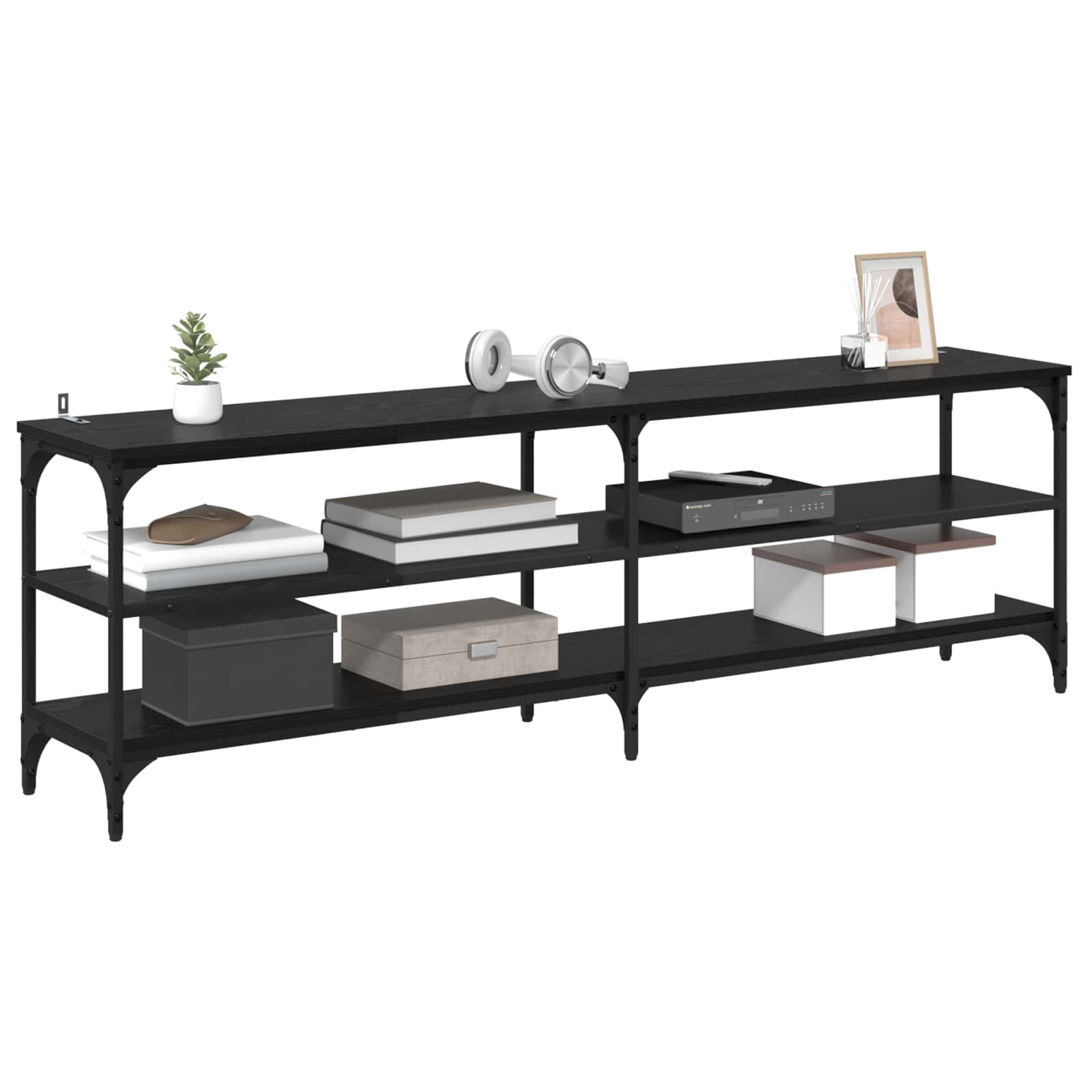 Ντουλάπι TV Μαύρη Οξυά 160 x 30 x 50 εκ - Pakobazaar