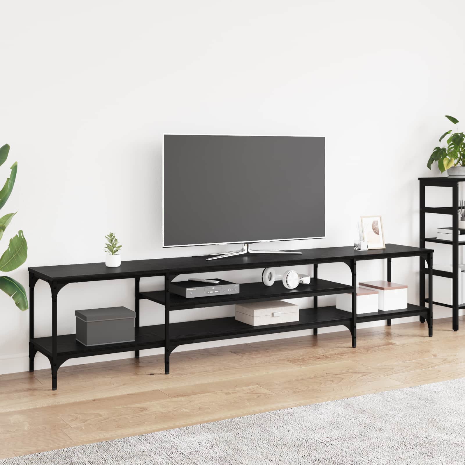 Ντουλάπι TV Μαύρη Οξυά 201 x 35 x 45 εκ. - Pakobazaar