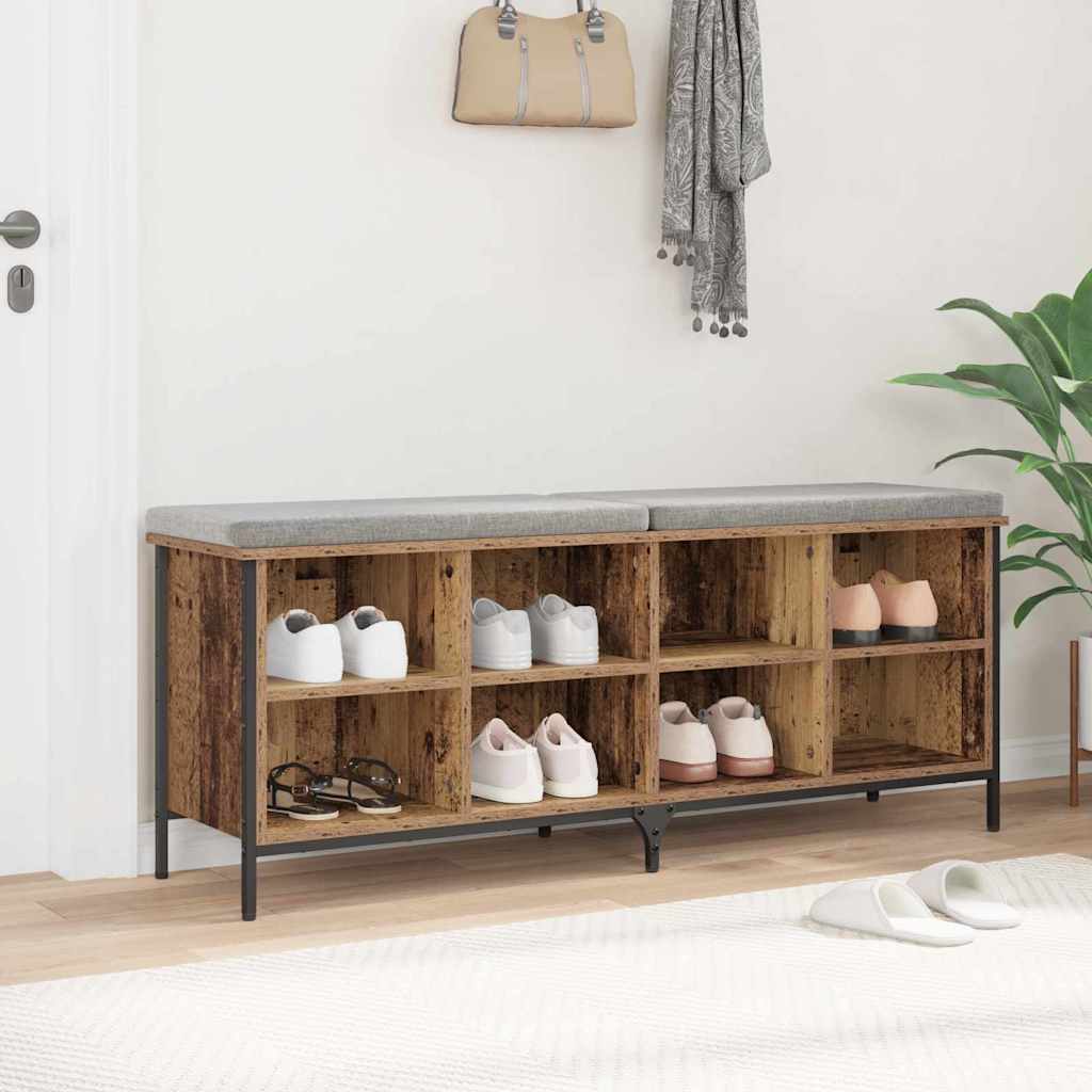 Ντουλάπα Παπουτσιών με ράφι Παλιό Ξύλο 131 x 35 x 50 εκ - Pakobazaar