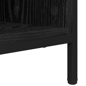 Ντουλάπα Παπουτσιών με ράφι Μαύρη Οξυά 131 x 35 x 50 εκ - Pakobazaar