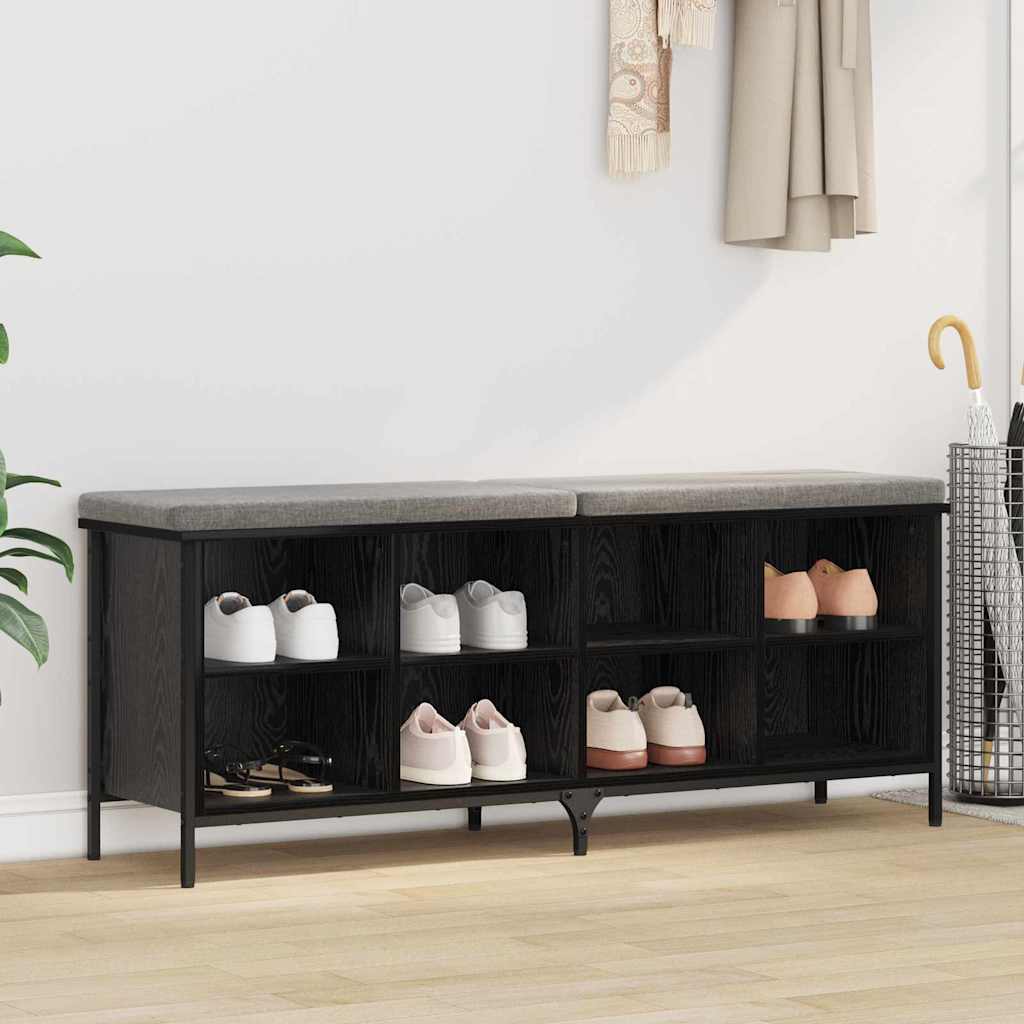 Ντουλάπα Παπουτσιών με ράφι Μαύρη Οξυά 131 x 35 x 50 εκ - Pakobazaar