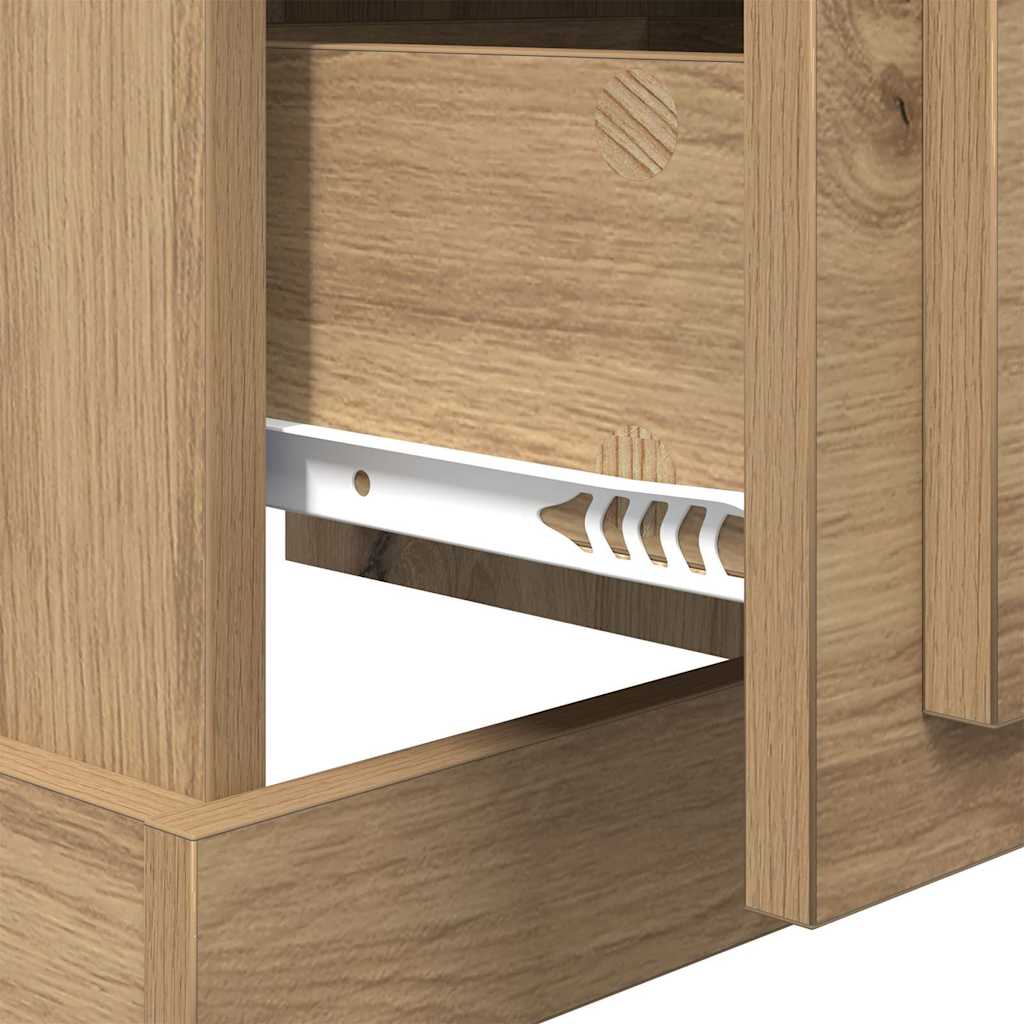 Κομοδίνο 2 pcs Artisan Oak 39 x 39 x 47.5 εκ Επεξεργασμένο ξύλο
