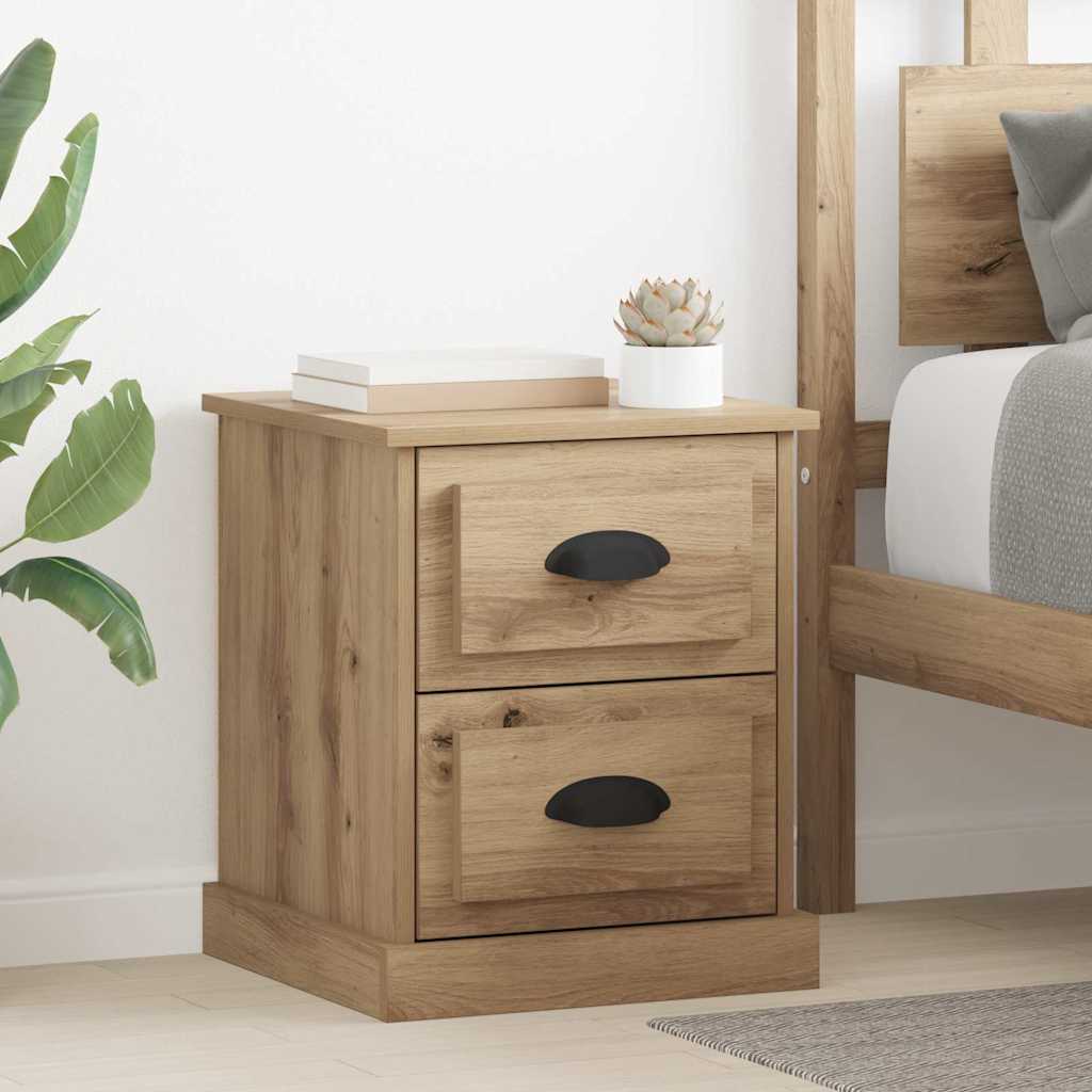 Κομοδίνο 2 pcs Artisan Oak 39 x 39 x 47.5 εκ Επεξεργασμένο ξύλο