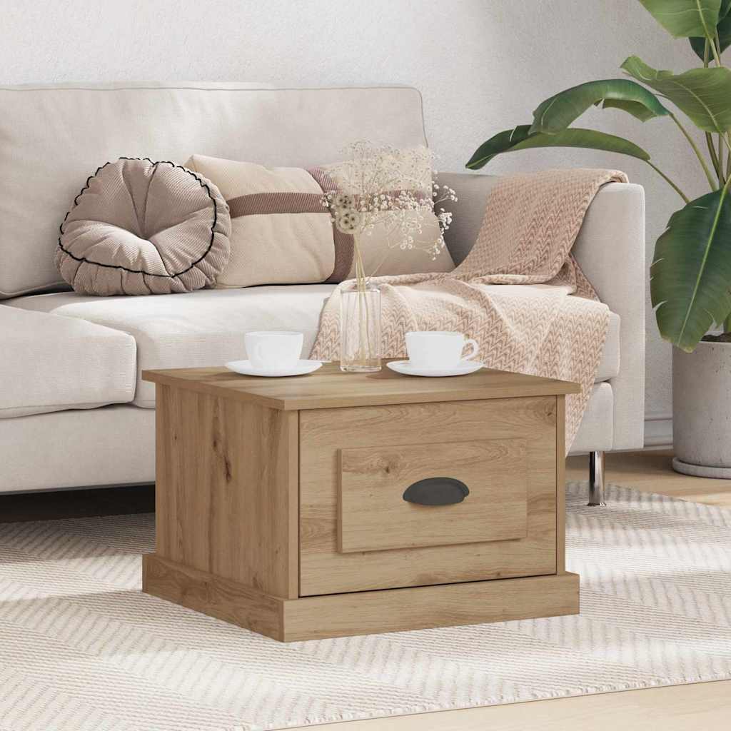 Τραπεζάκι σαλονιού με συρτάρι Artisan Oak 50 x 50 x 35 cm - Pakobazaar