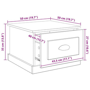 Τραπεζάκι σαλονιού Μαύρη Οξυά 50 x 50 x 35 cm