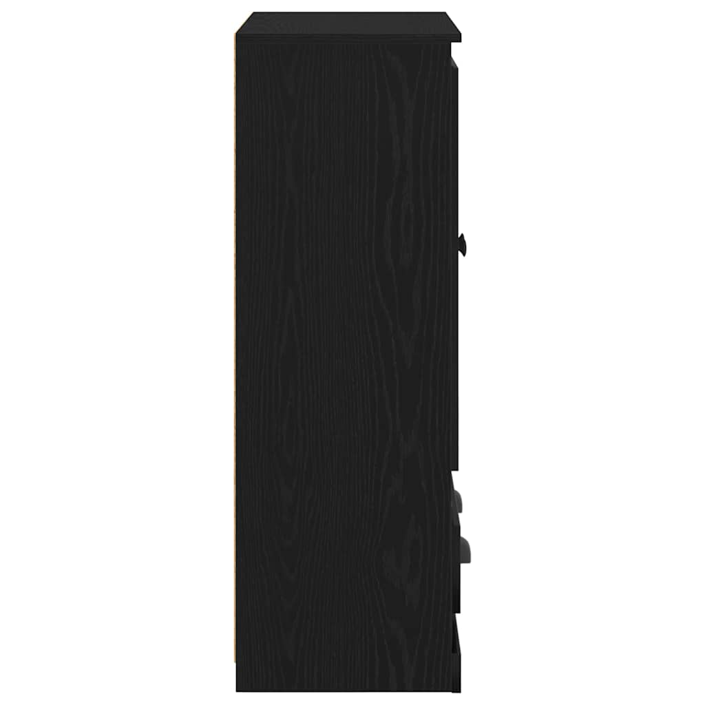 Highboard Μαύρη Οξυά 60 x 35,5 x 103,5 εκ. Επεξεργασμένο ξύλο