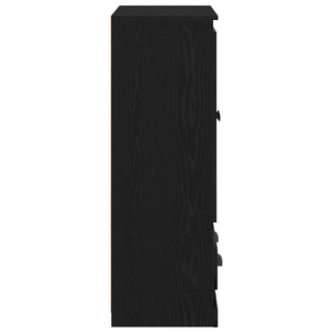 Highboard Μαύρη Οξυά 60 x 35,5 x 103,5 εκ. Επεξεργασμένο Ξύλο