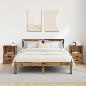Κομοδίνο 2 pcs Παλιό ξύλο 36 x 43 x 60 εκ Επεξεργασμένο ξύλο - Pakobazaar