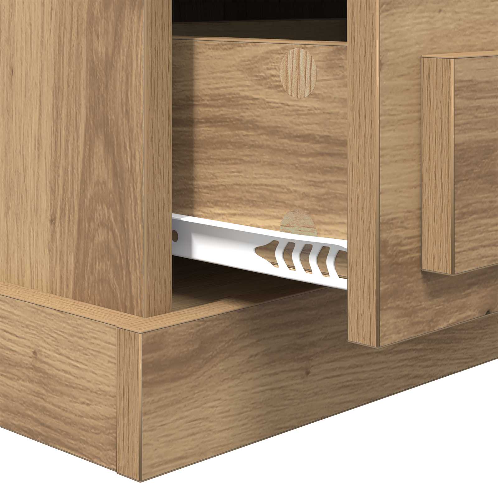 Κομοδίνο 2 pcs Artisan Oak 36 x 43 x 60 εκ Επεξεργασμένο ξύλο - Pakobazaar