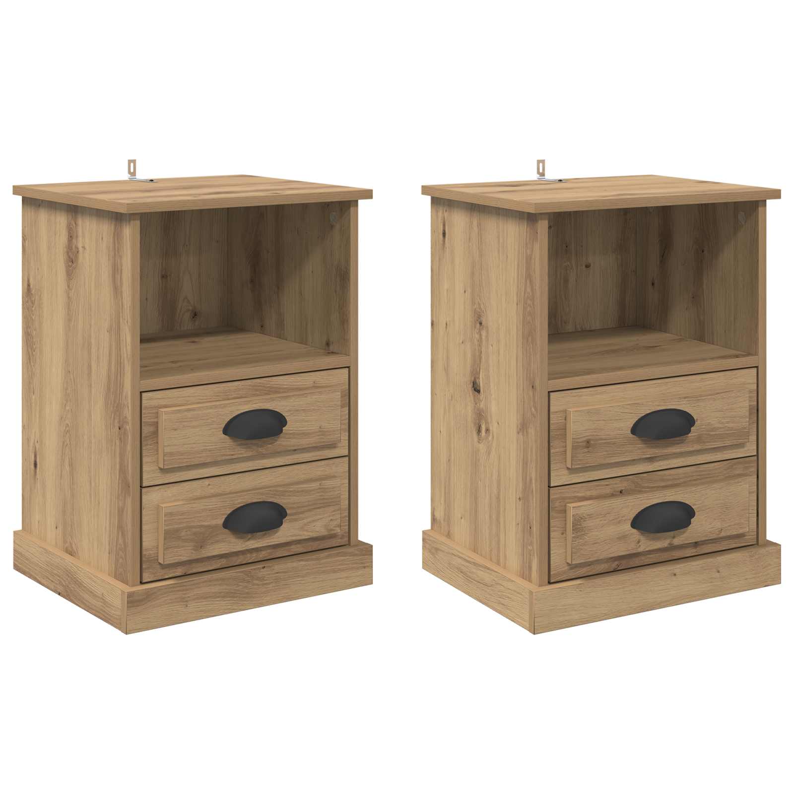 Κομοδίνο 2 pcs Artisan Oak 36 x 43 x 60 εκ Επεξεργασμένο ξύλο - Pakobazaar