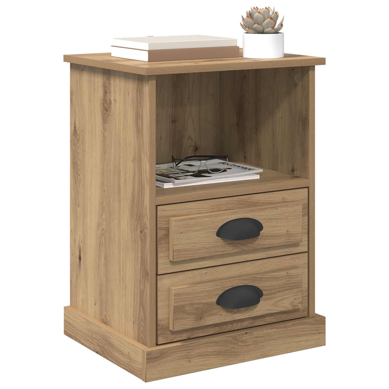 Κομοδίνο 2 pcs Artisan Oak 36 x 43 x 60 εκ Επεξεργασμένο ξύλο - Pakobazaar