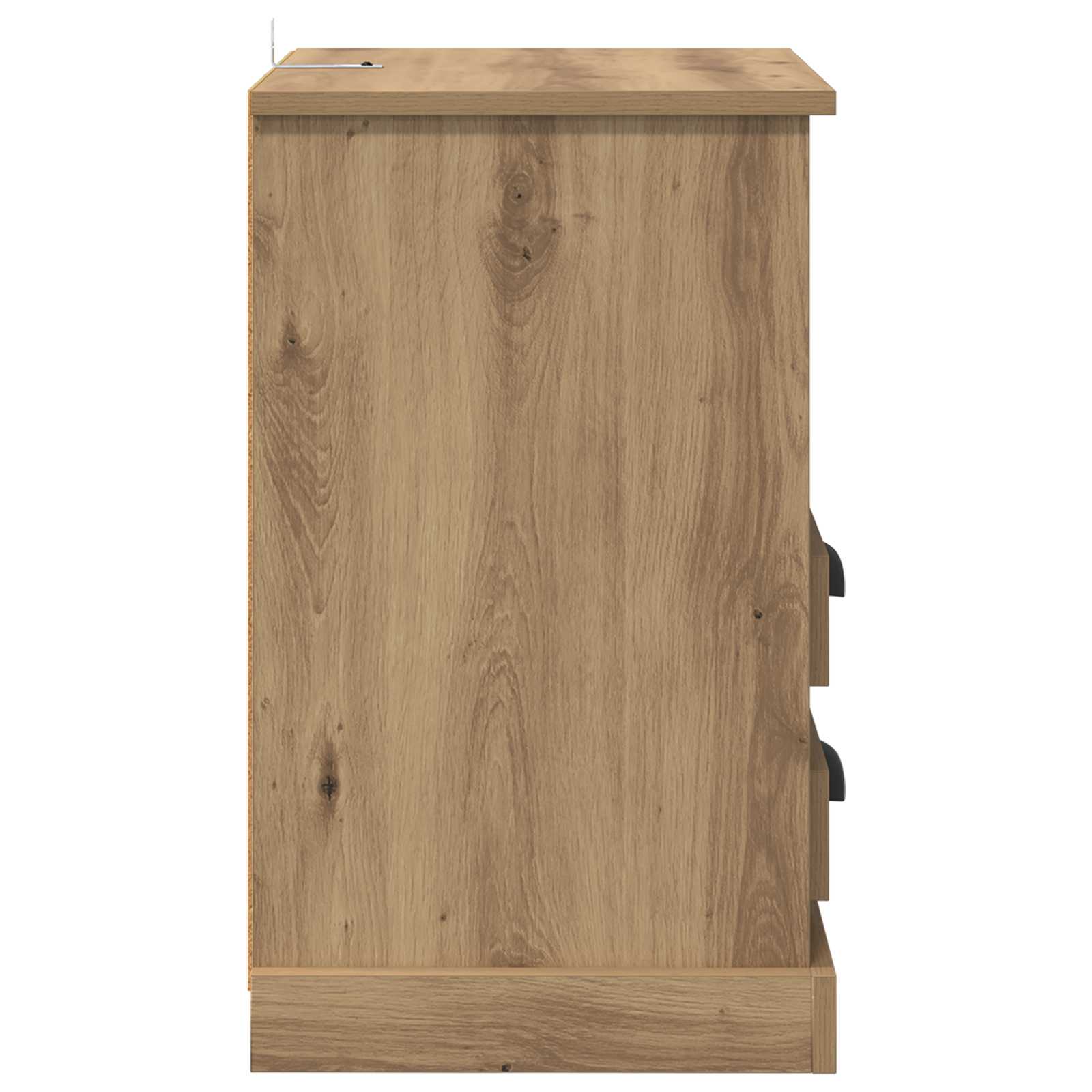 Κομοδίνο 2 pcs Artisan Oak 36 x 43 x 60 εκ Επεξεργασμένο ξύλο - Pakobazaar