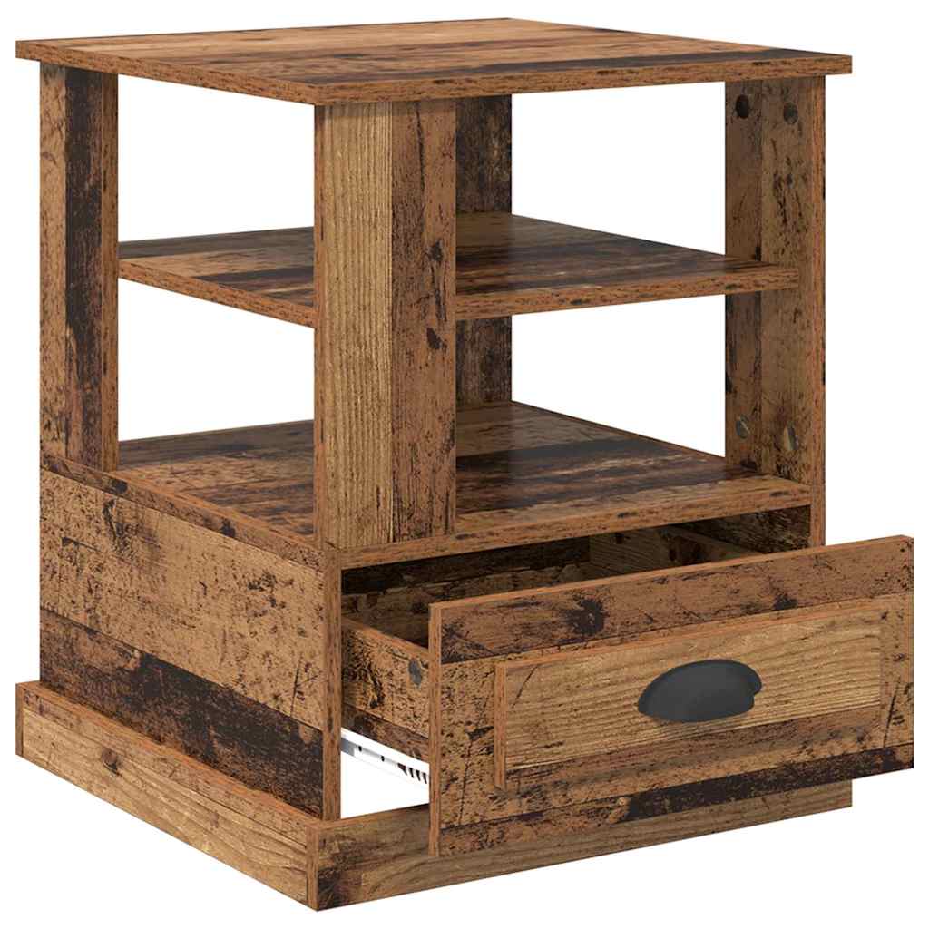Κομοδίνο με ράφι Παλιό ξύλο 50 x 50 x 60 cm Επεξεργασμένο ξύλο