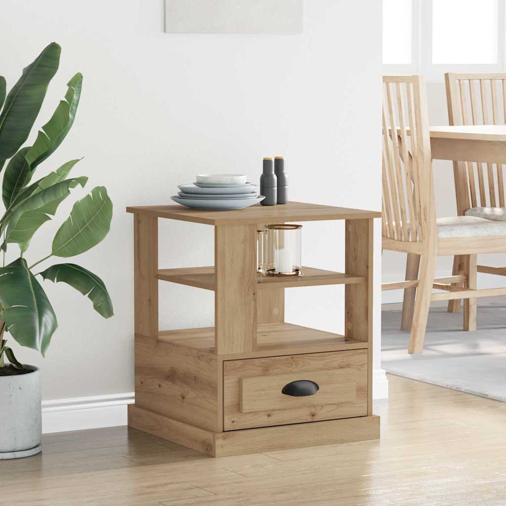 Κομοδίνο με ράφι Artisan Oak 50 x 50 x 60 cm Επεξεργασμένο ξύλο