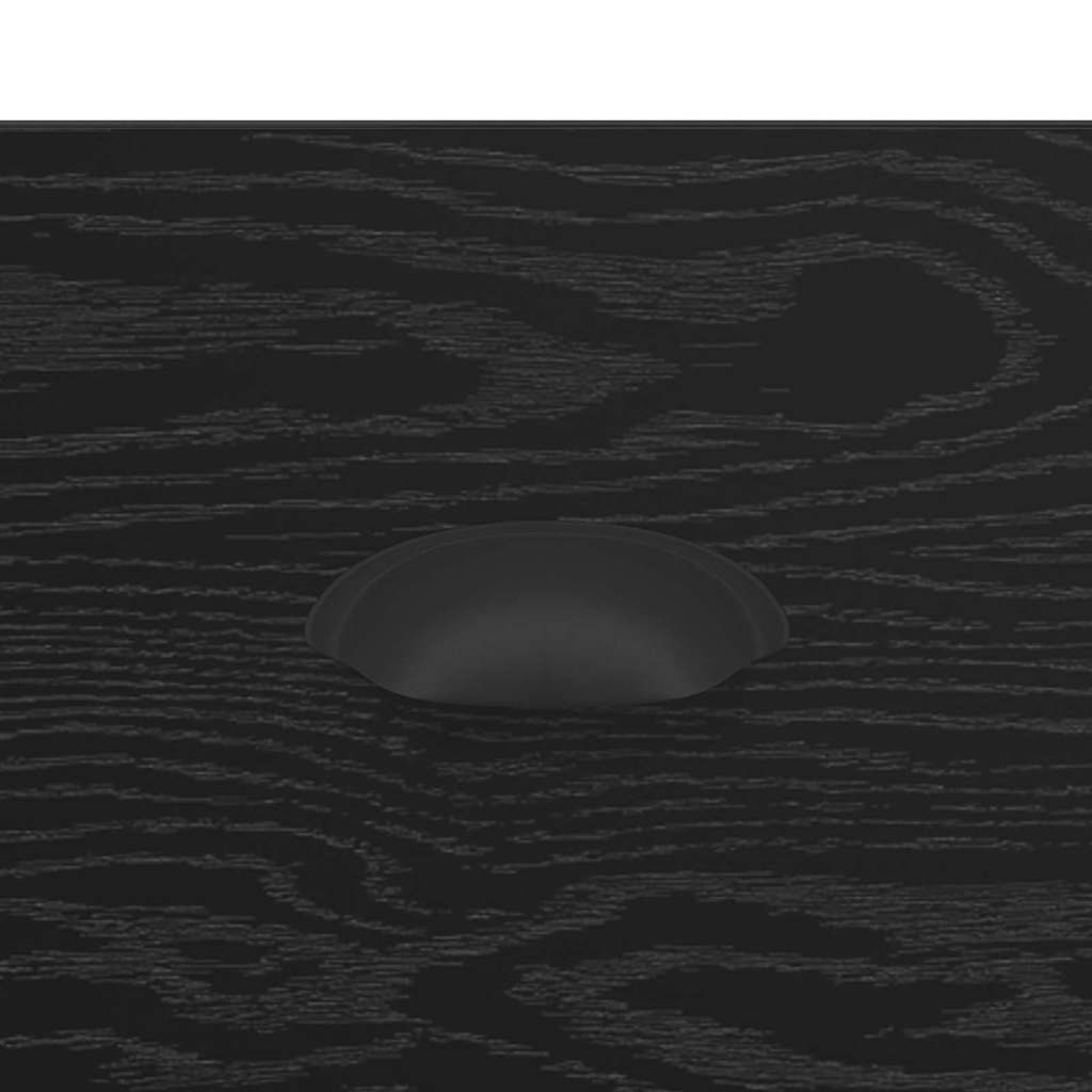 Κομοδίνο με ράφι Μαύρη Οξυά 50 x 50 x 60 cm Επεξεργασμένο ξύλο - Pakobazaar