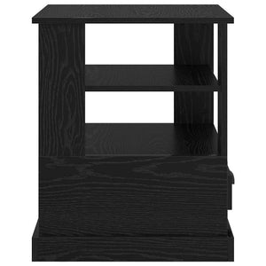 Κομοδίνο με ράφι Μαύρη Οξυά 50 x 50 x 60 cm Επεξεργασμένο ξύλο - Pakobazaar