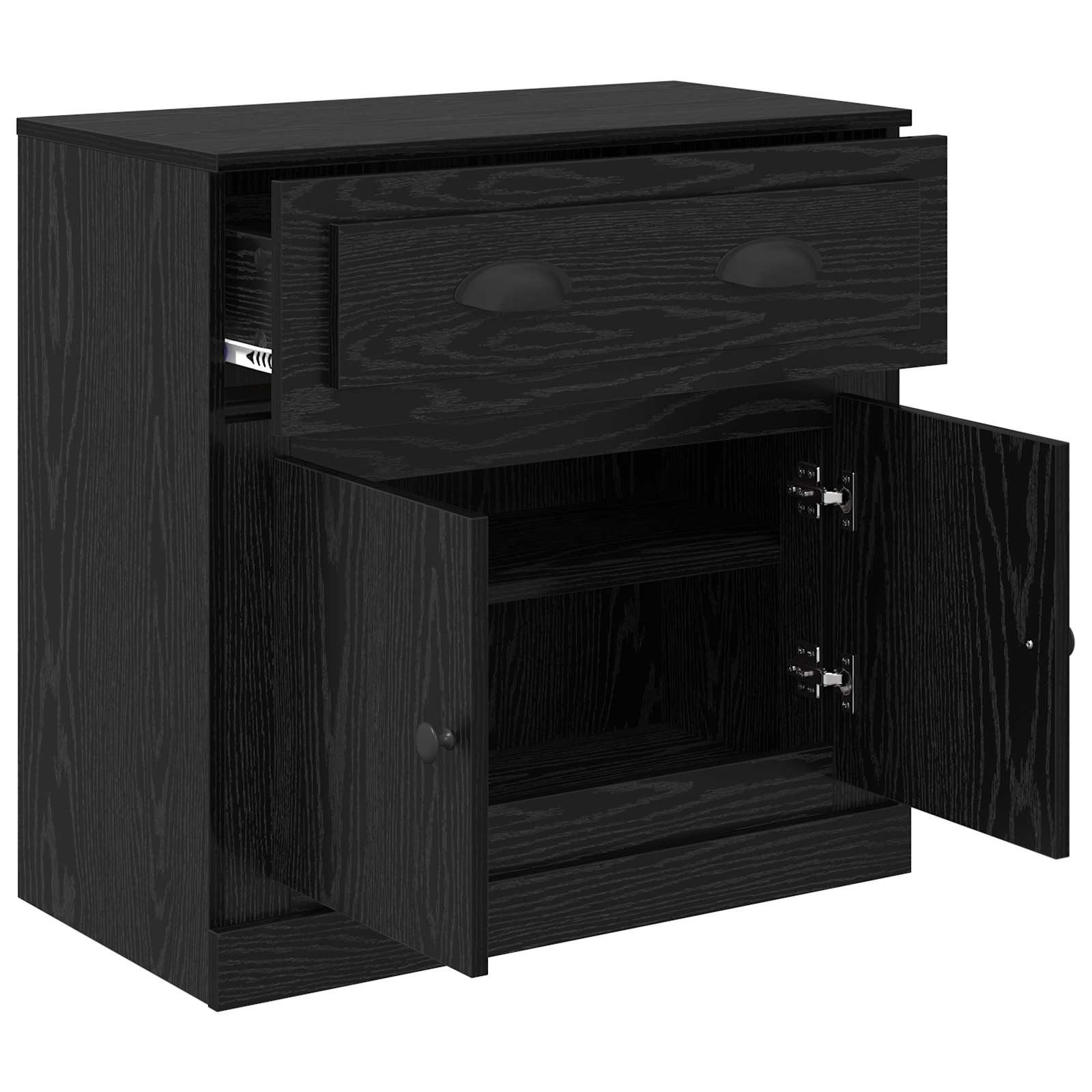 Highboard Μαύρη Οξυά 70 x 35,5 x 67,5 εκ. Επεξεργασμένο ξύλο - Pakobazaar