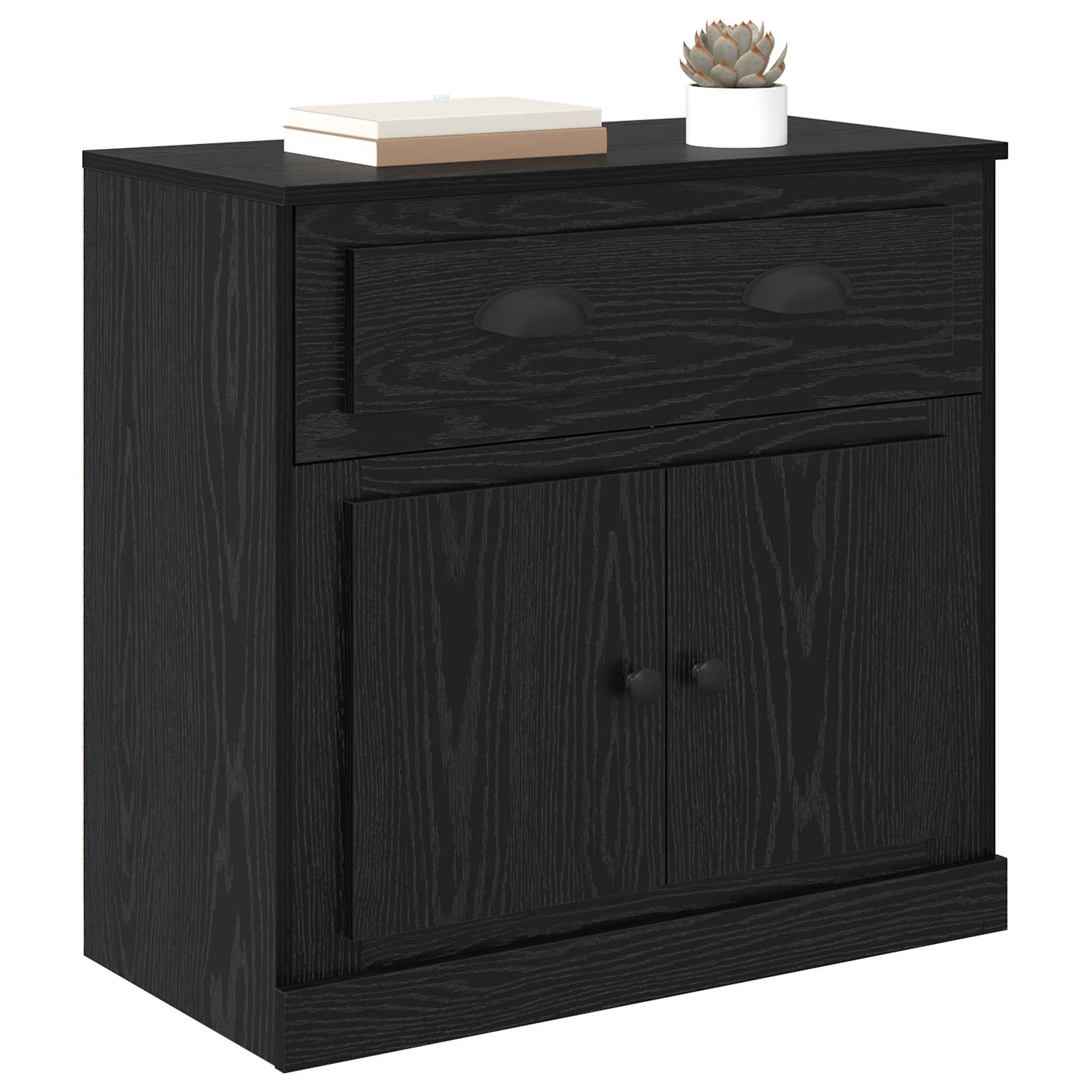 Highboard Μαύρη Οξυά 70 x 35,5 x 67,5 εκ. Επεξεργασμένο ξύλο - Pakobazaar