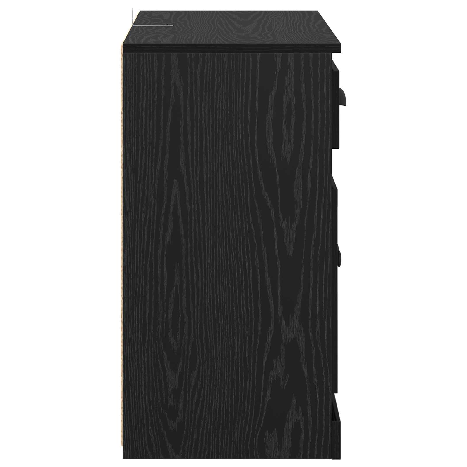 Highboard Μαύρη Οξυά 70 x 35,5 x 67,5 εκ. Επεξεργασμένο ξύλο - Pakobazaar