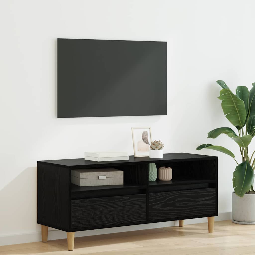 Ντουλάπι TV Μαύρη Οξυά 100 x 34,5 x 44,5 εκ. Επεξεργασμένο ξύλο