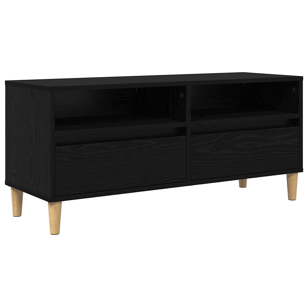 Ντουλάπι TV Μαύρη Οξυά 100 x 34,5 x 44,5 εκ. Επεξεργασμένο ξύλο