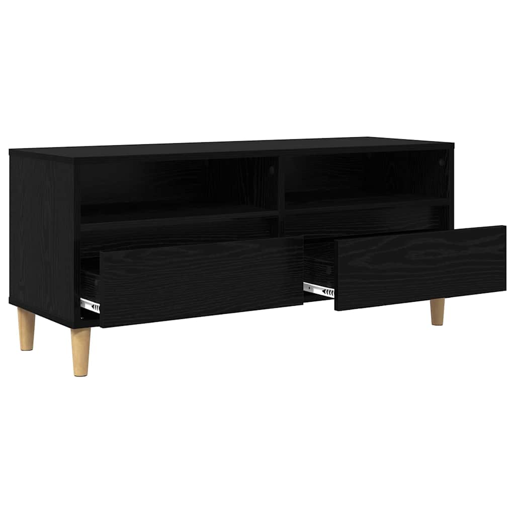 Ντουλάπι TV Μαύρη Οξυά 100 x 34,5 x 44,5 εκ. Επεξεργασμένο ξύλο