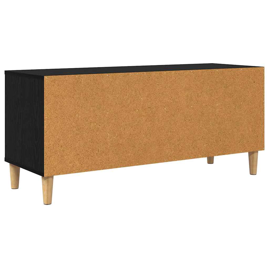 Ντουλάπι TV Μαύρη Οξυά 100 x 34,5 x 44,5 εκ. Επεξεργασμένο ξύλο