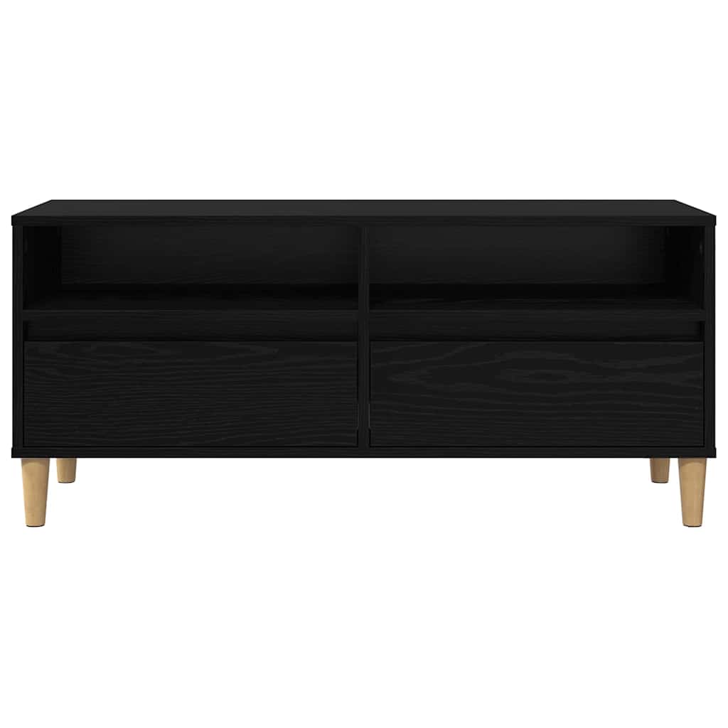 Ντουλάπι TV Μαύρη Οξυά 100 x 34,5 x 44,5 εκ. Επεξεργασμένο ξύλο