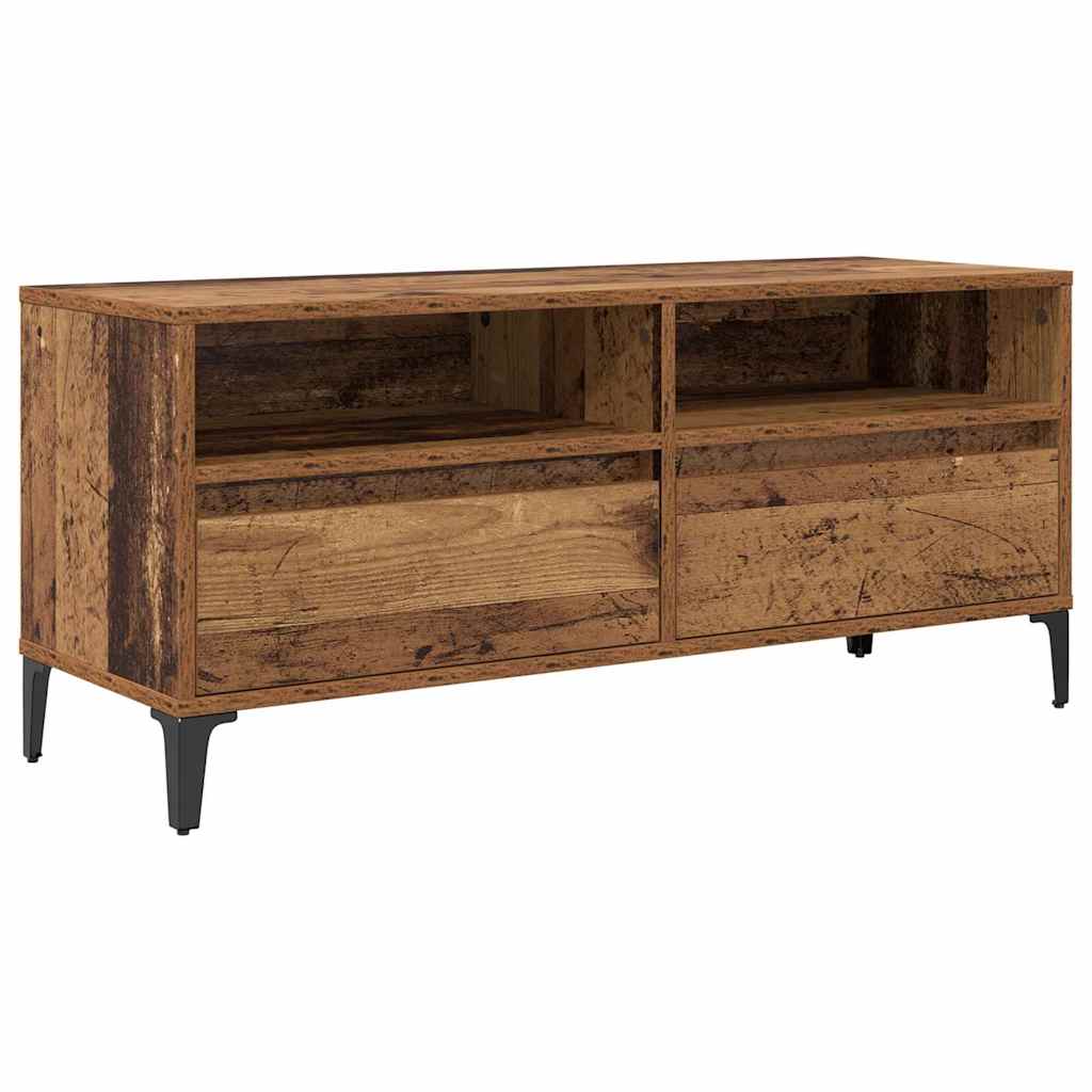 Ντουλάπι TV με συρτάρι Παλιό Ξύλο 100 x 34,5 x 44,5 εκ.