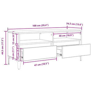 Ντουλάπι TV με συρτάρι Artisan Oak 100 x 34,5 x 44,5 εκ. - Pakobazaar