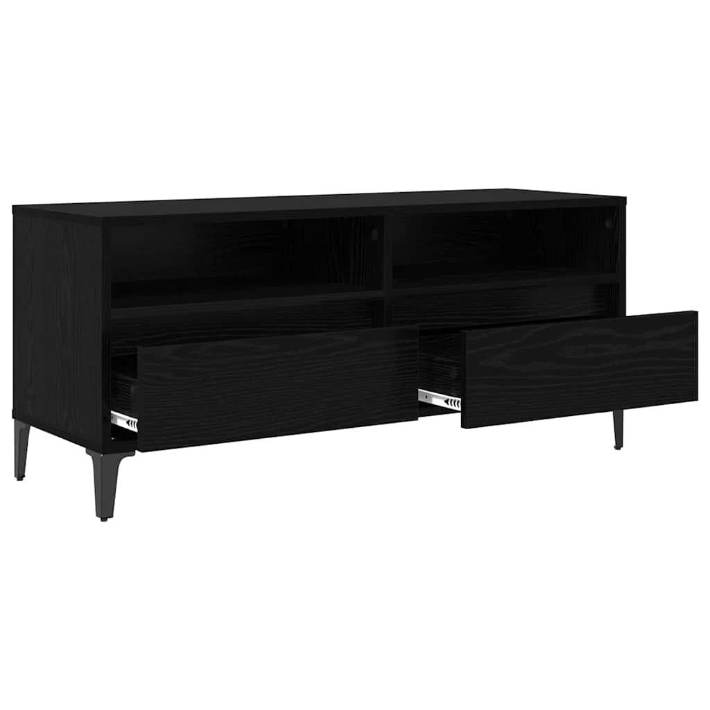 Ντουλάπι TV με συρτάρι Μαύρη Οξυά 100 x 34,5 x 44,5 εκ.