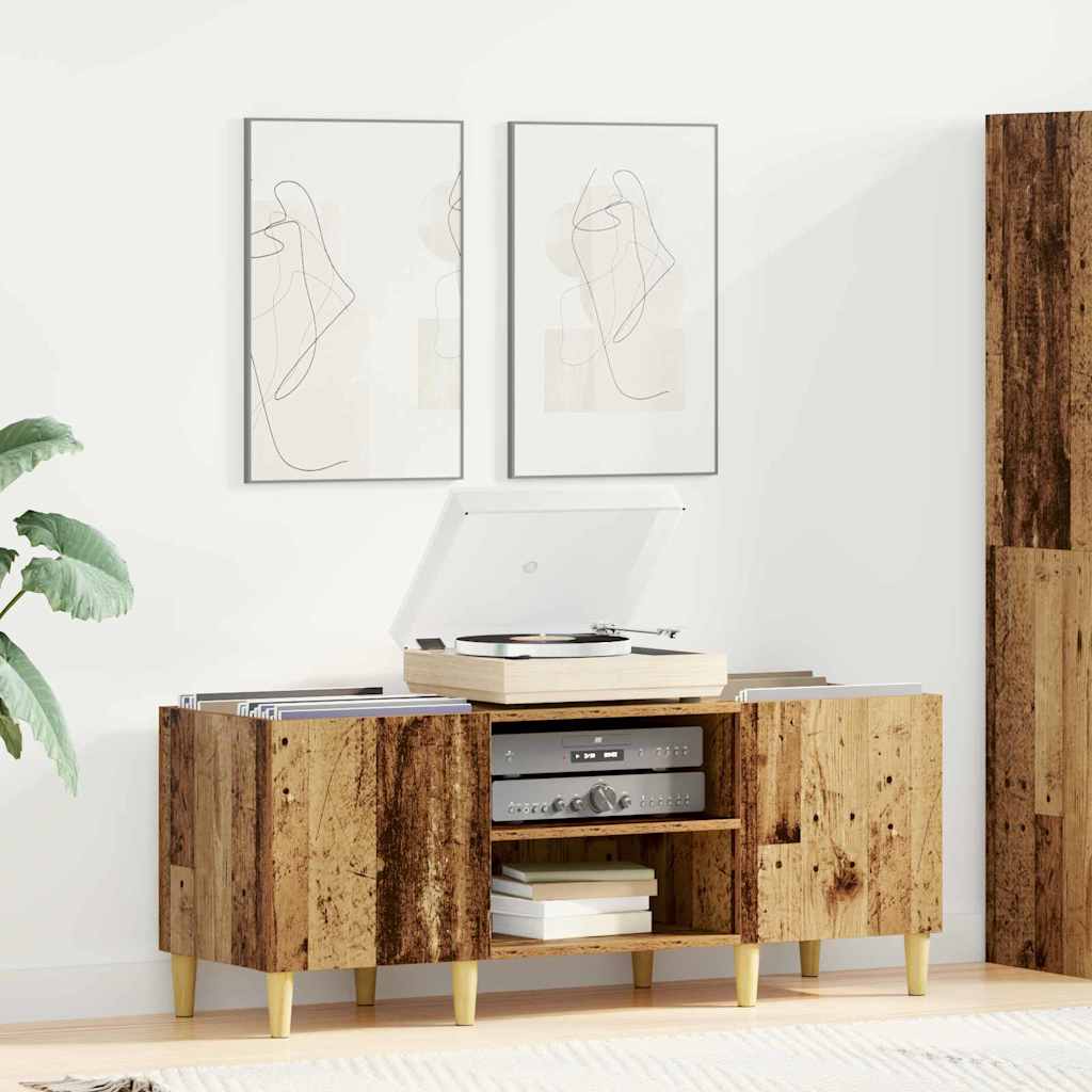 Ντουλάπι δίσκων βινυλίου Παλιό Ξύλο 121 x 38 x 48 cm