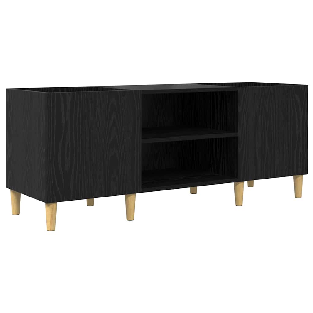 Ντουλάπι δίσκων βινυλίου Μαύρη Οξυά 121 x 38 x 48 cm