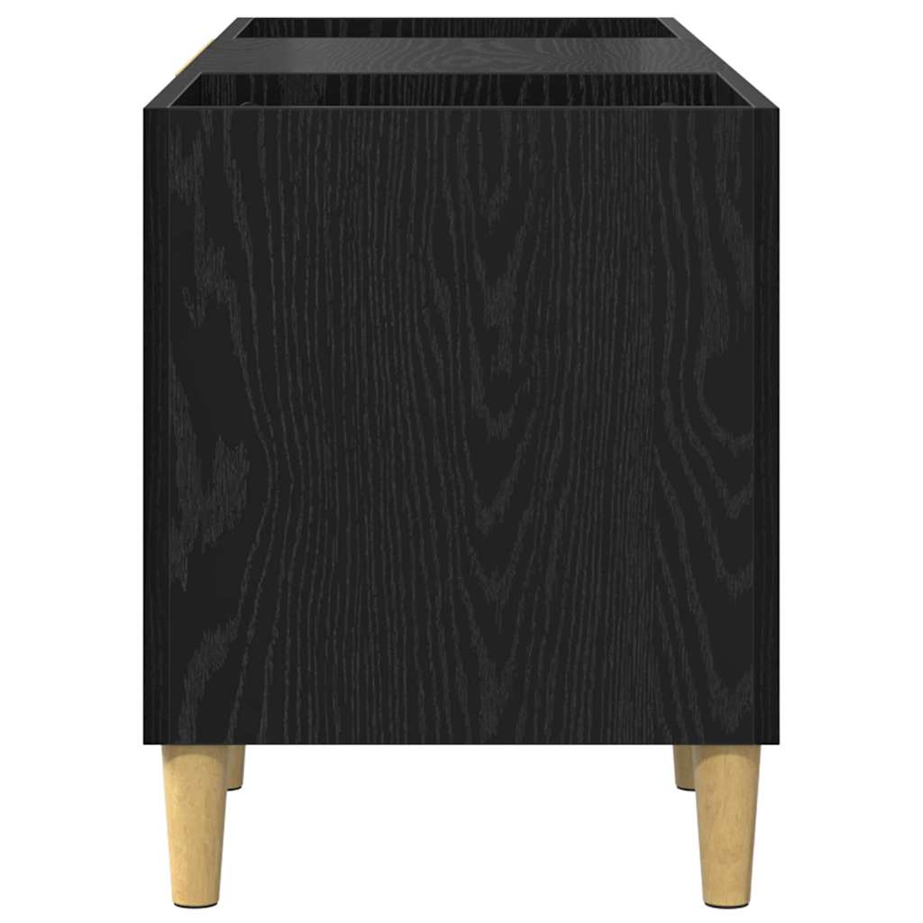 Ντουλάπι δίσκων βινυλίου Μαύρη Οξυά 121 x 38 x 48 cm