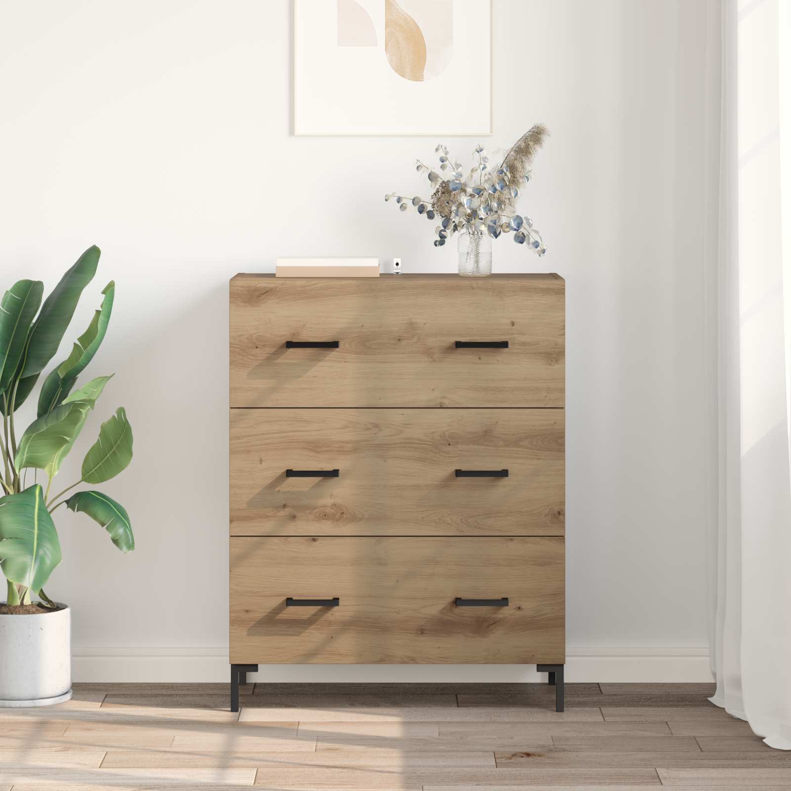 Πλαϊνό γραφείο με συρτάρι Artisan Oak 69,5 x 34 x 90 εκ. - Pakobazaar