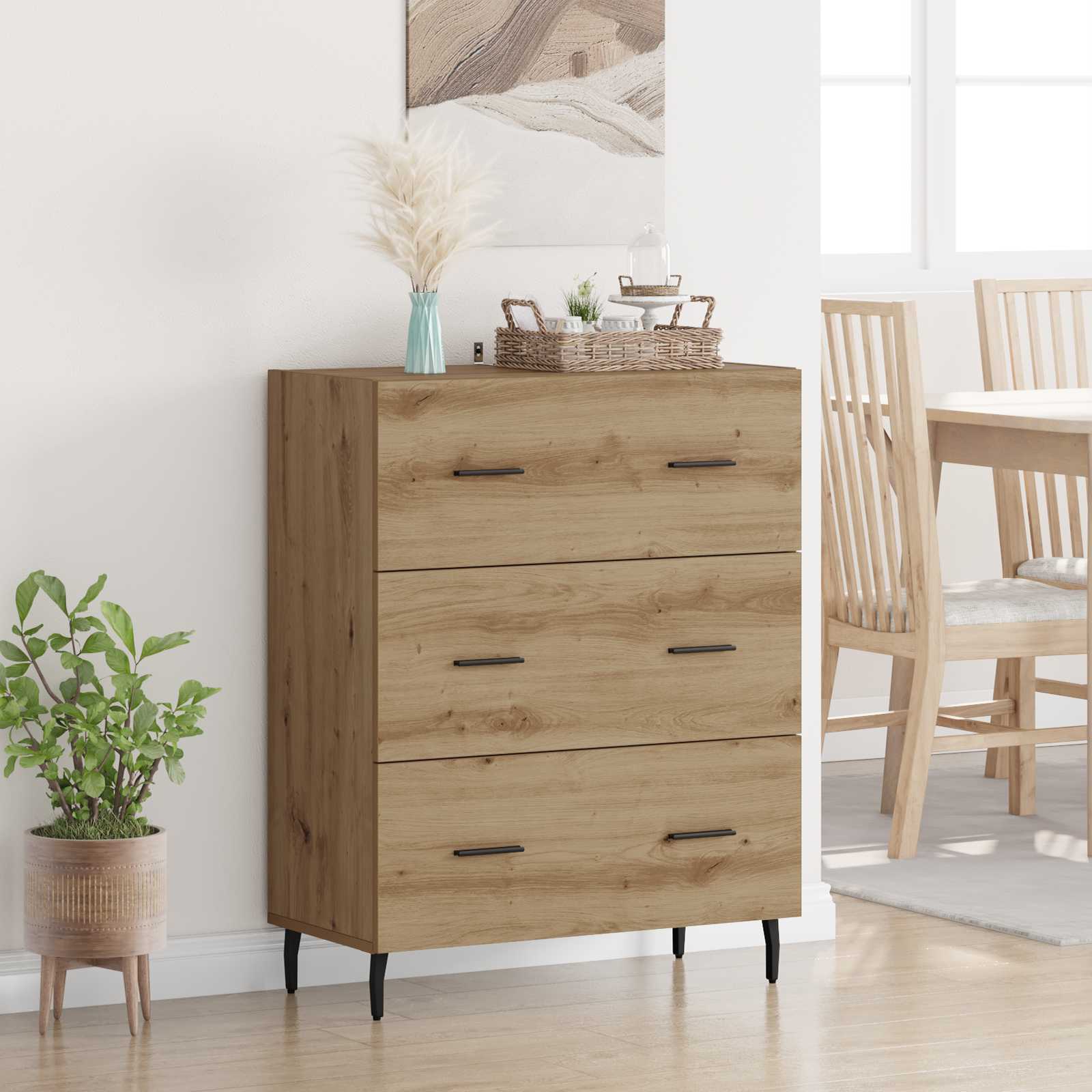 Πλαϊνό γραφείο με συρτάρι Artisan Oak 69,5 x 34 x 90 εκ. - Pakobazaar