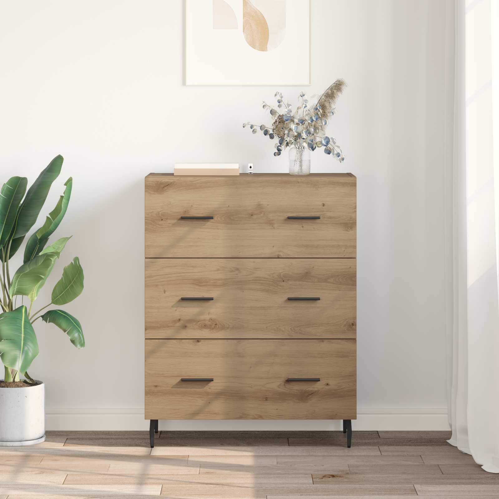 Πλαϊνό γραφείο με συρτάρι Artisan Oak 69,5 x 34 x 90 εκ. - Pakobazaar