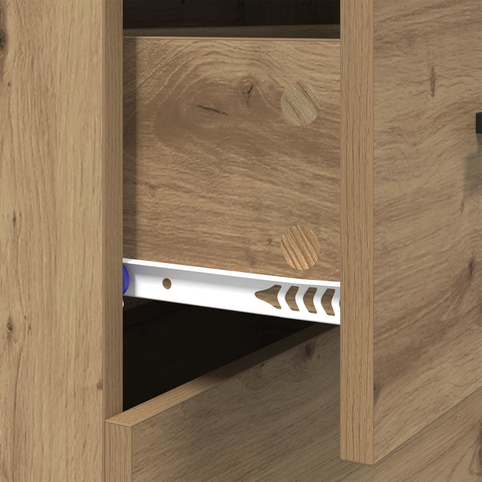 Πλαϊνό γραφείο με συρτάρι Artisan Oak 69,5 x 34 x 90 εκ. - Pakobazaar
