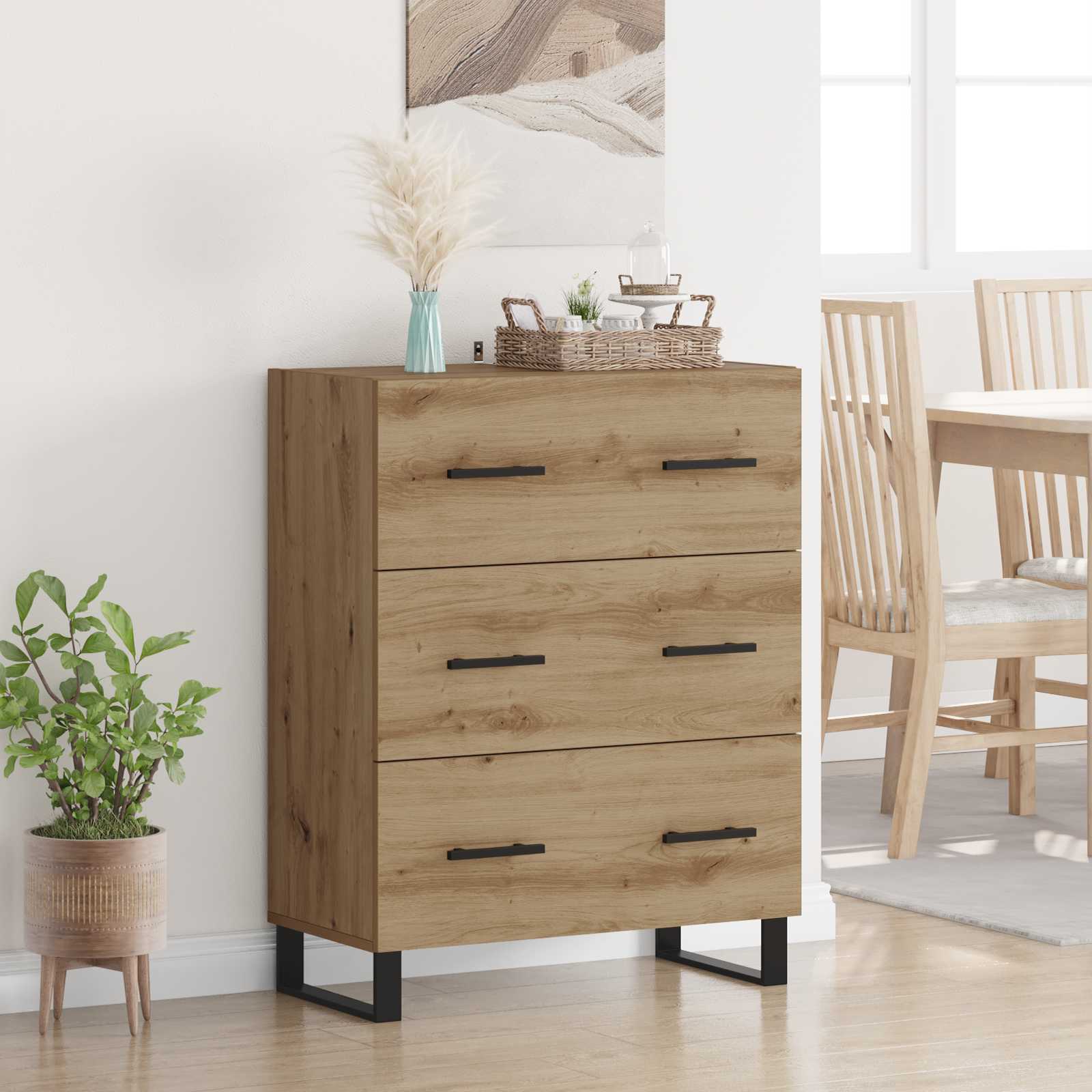 Πλαϊνό γραφείο με συρτάρι Artisan Oak 69,5 x 34 x 90 εκ. - Pakobazaar