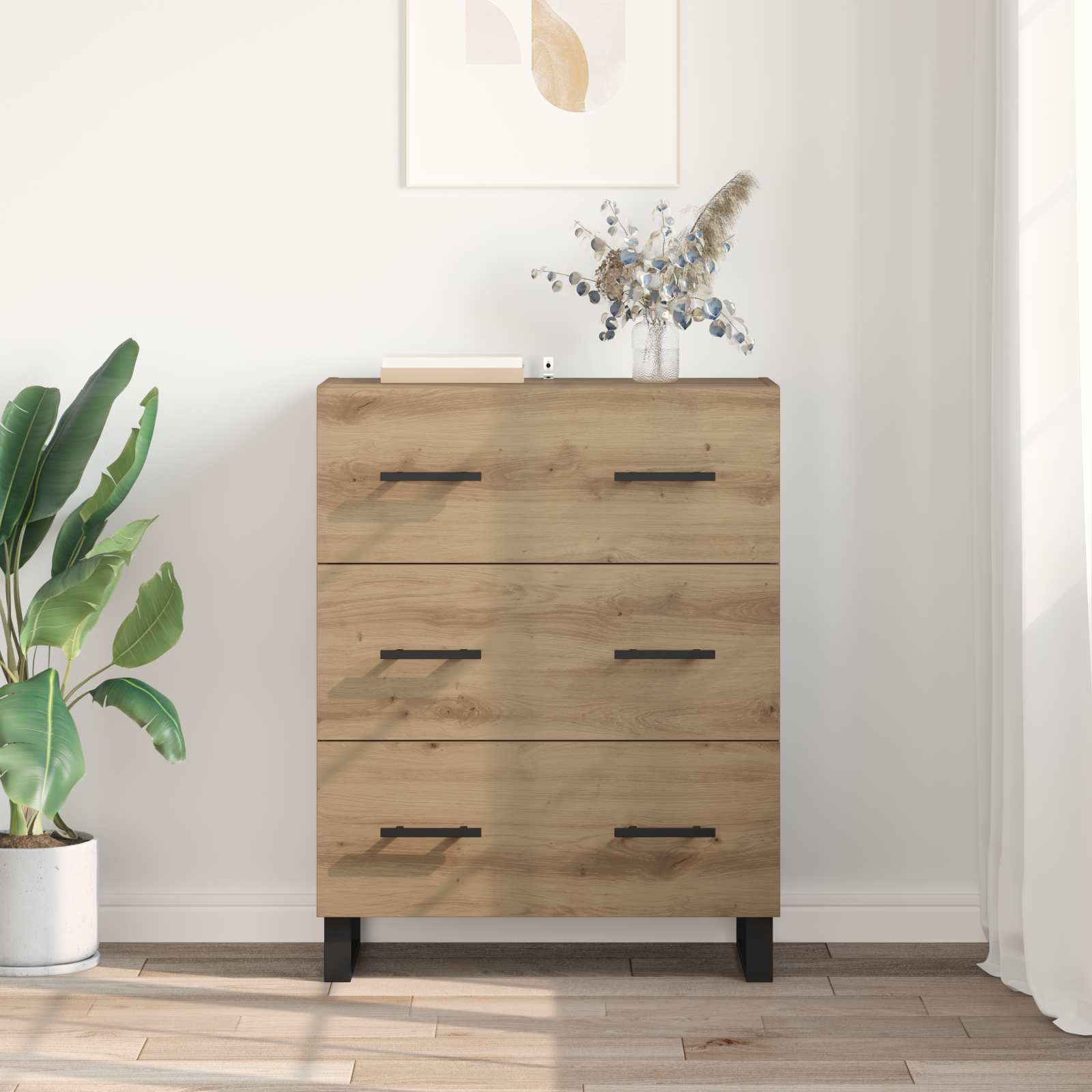 Πλαϊνό γραφείο με συρτάρι Artisan Oak 69,5 x 34 x 90 εκ. - Pakobazaar