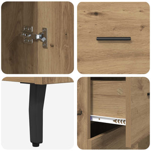 Πλαϊνό γραφείο με συρτάρι Artisan Oak 69,5 x 34 x 90 εκ. - Pakobazaar