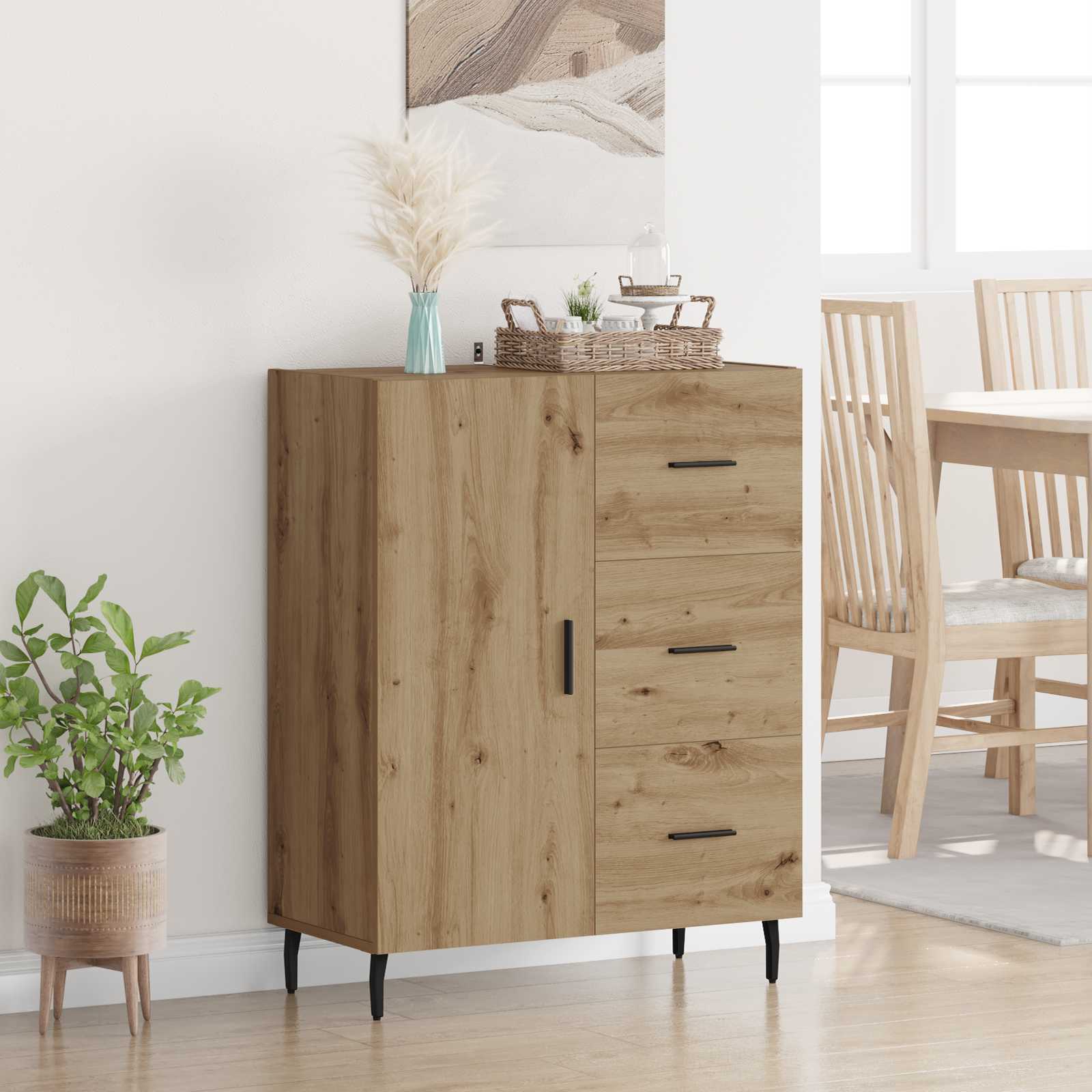 Πλαϊνό γραφείο με συρτάρι Artisan Oak 69,5 x 34 x 90 εκ. - Pakobazaar