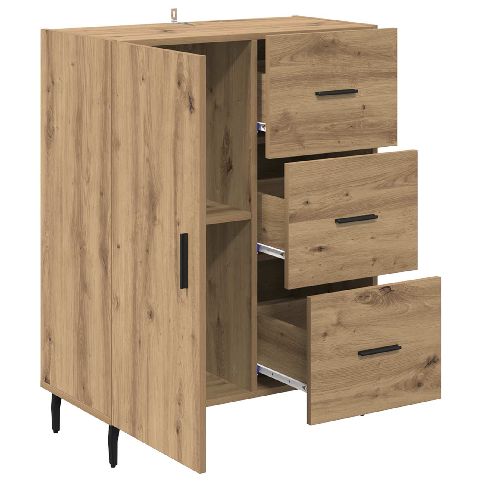 Πλαϊνό γραφείο με συρτάρι Artisan Oak 69,5 x 34 x 90 εκ. - Pakobazaar