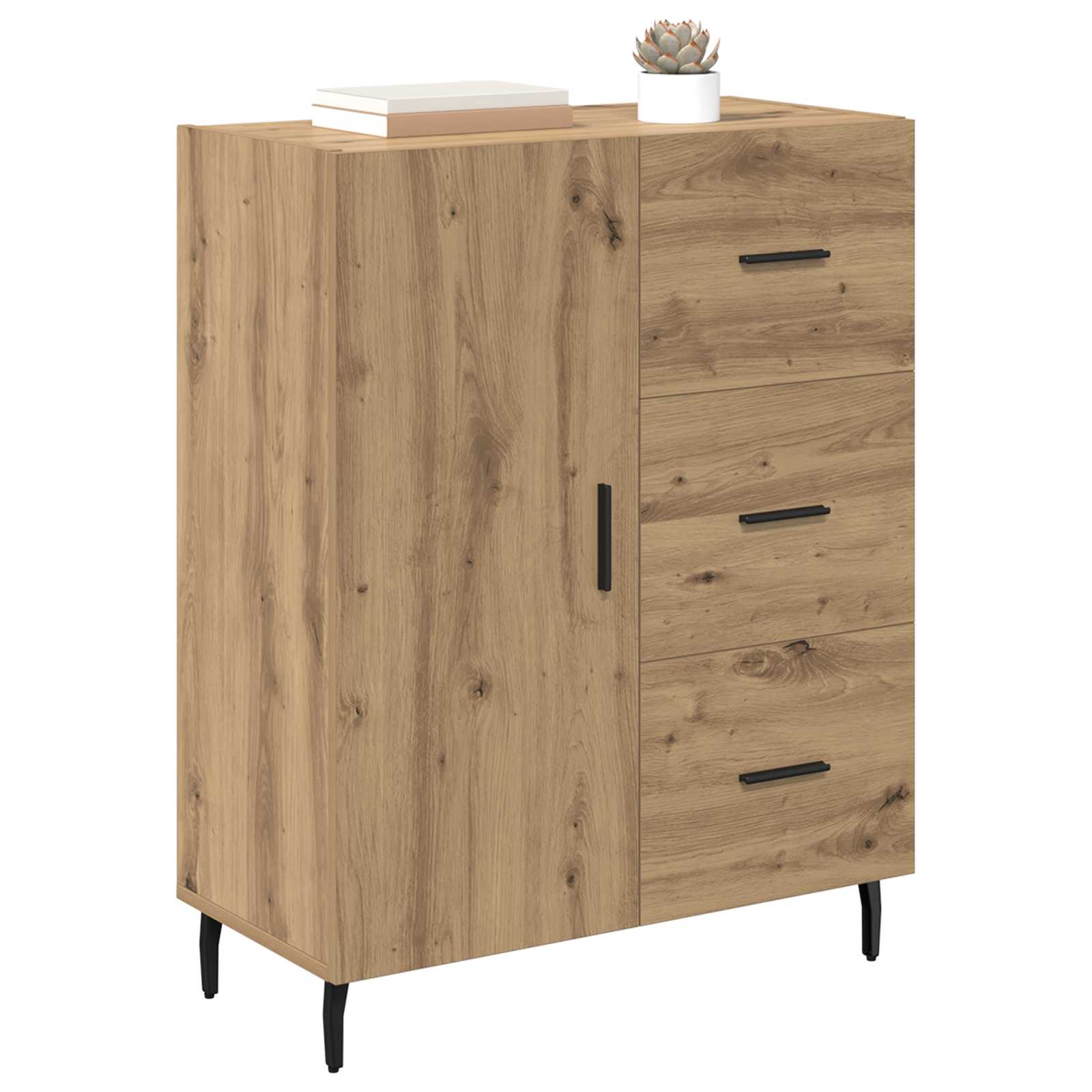 Πλαϊνό γραφείο με συρτάρι Artisan Oak 69,5 x 34 x 90 εκ. - Pakobazaar