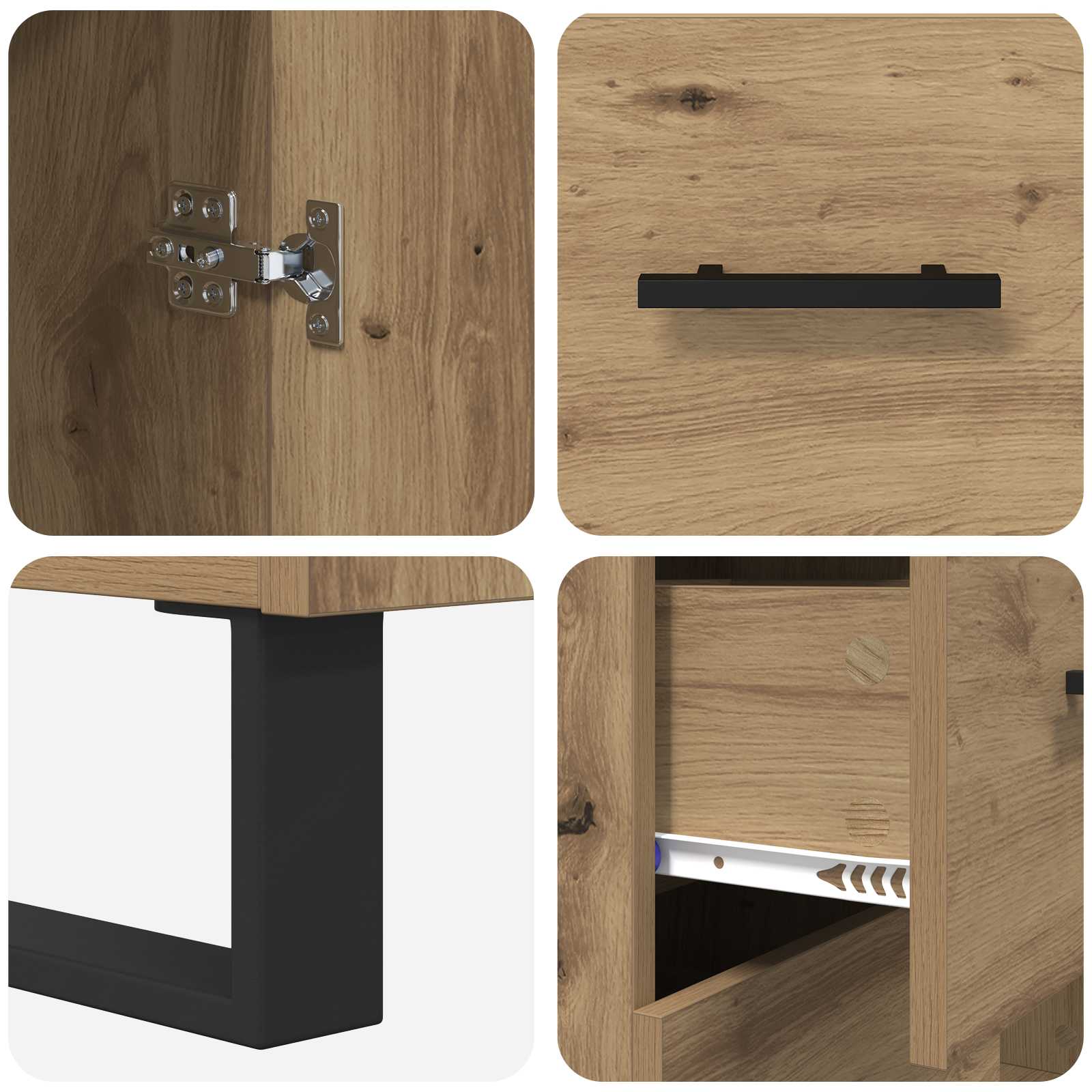 Πλαϊνό γραφείο με συρτάρι Artisan Oak 69,5 x 34 x 90 εκ. - Pakobazaar