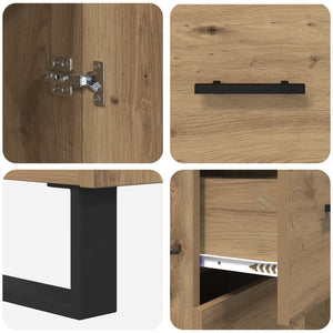 Πλαϊνό γραφείο με συρτάρι Artisan Oak 69,5 x 34 x 90 εκ. - Pakobazaar